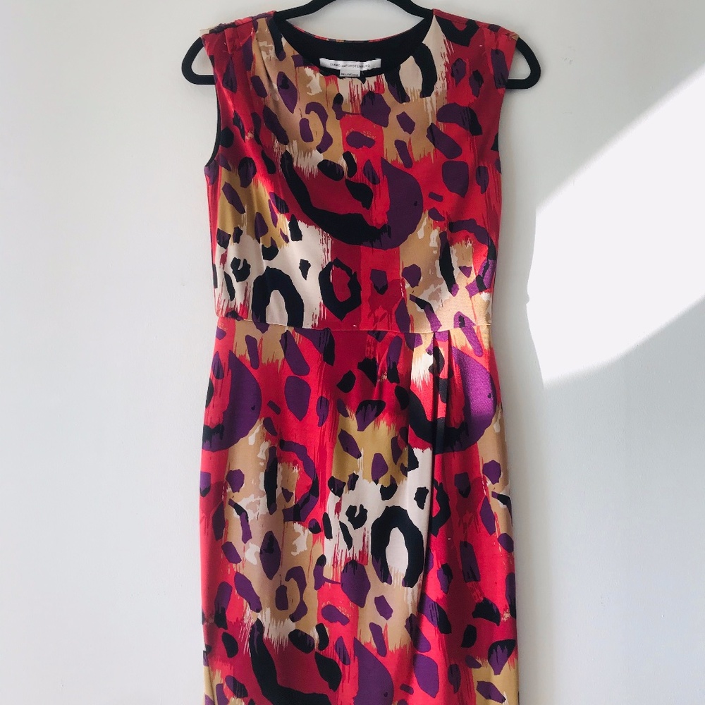 DVF Diane Von Furstenberg Multicolor Leopard Dress